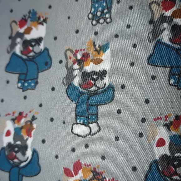 French bulldog boston terrier fall leaves twin sheet set pillowcase bedding - Picture 6 of 6